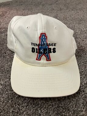 Vintage Tennessee Oilers NFL Starter White Adjustable Hat